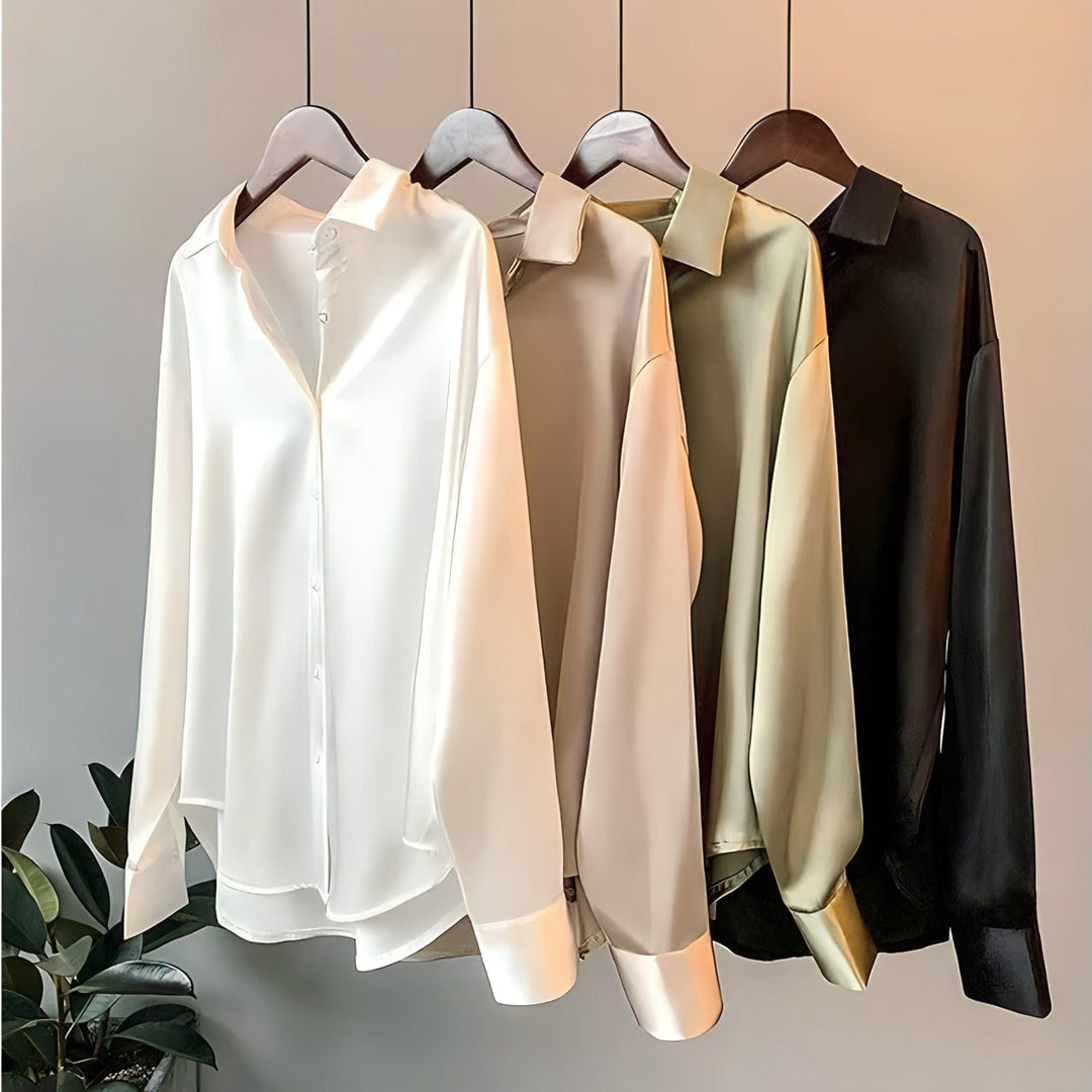 Women's Vintage Blouse with Long Sleeves