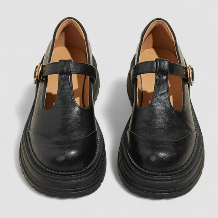 Women's Vintage-Inspired Orthopedic Mary Janes in Black