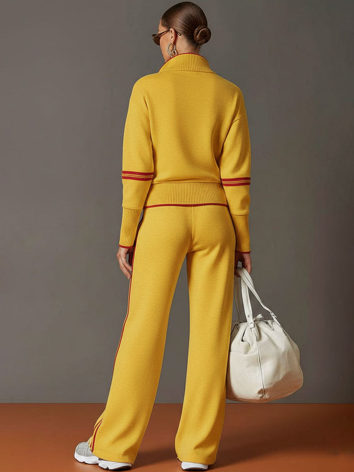 Women's Vintage-Inspired Sweatshirt and Trousers Set (11)