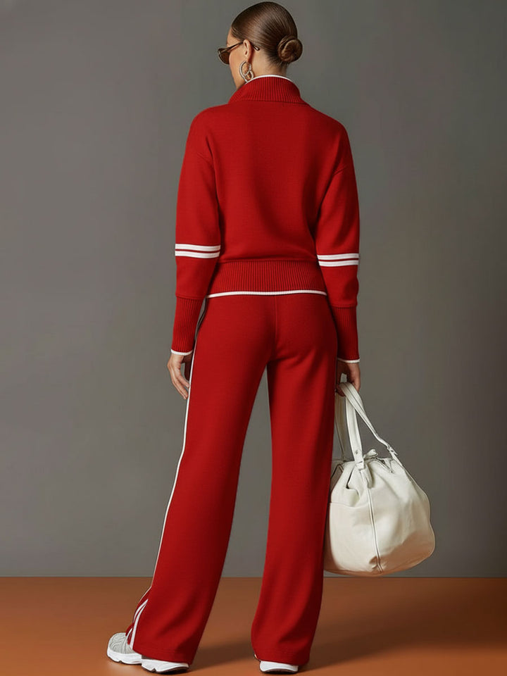 Women's Vintage-Inspired Sweatshirt and Trousers Set (12)