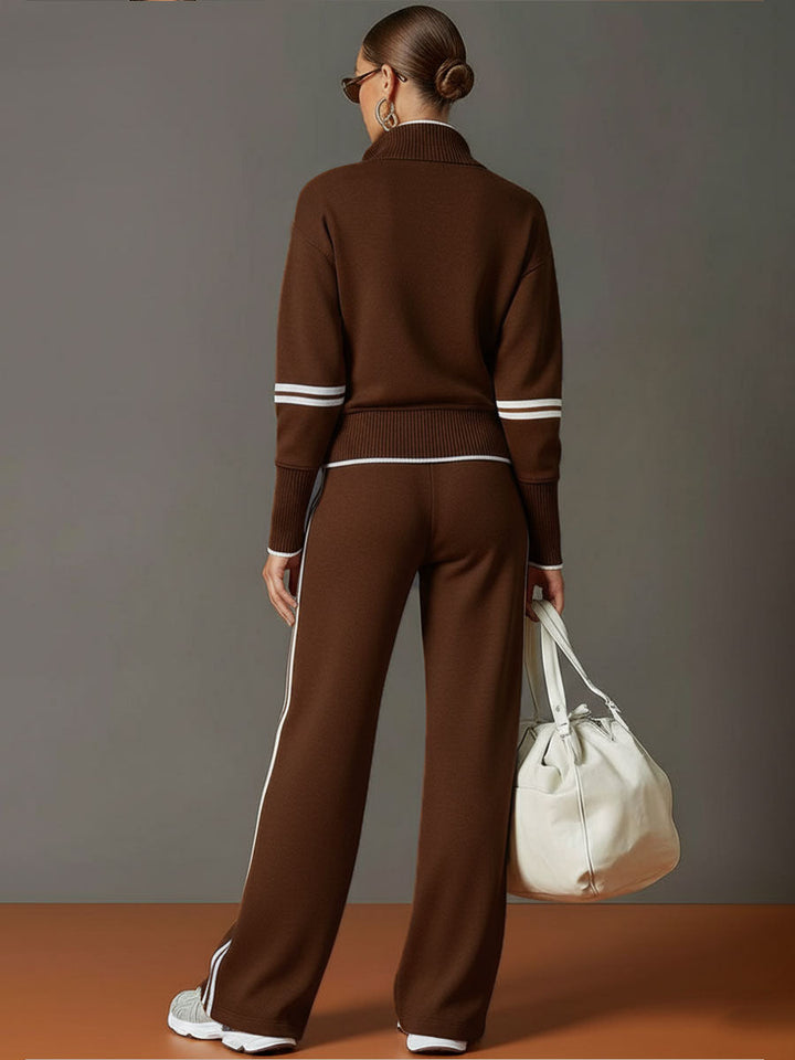 Women's Vintage-Inspired Sweatshirt and Trousers Set (9)