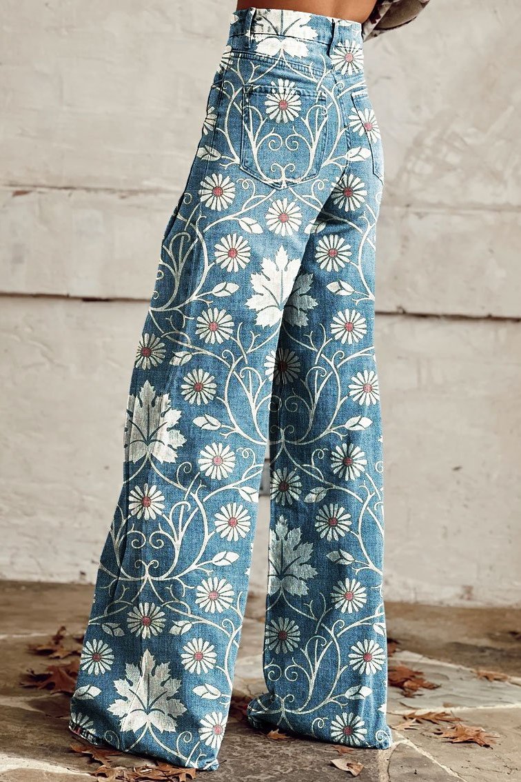 Women's Vintage Jeans Boho Pants (2)