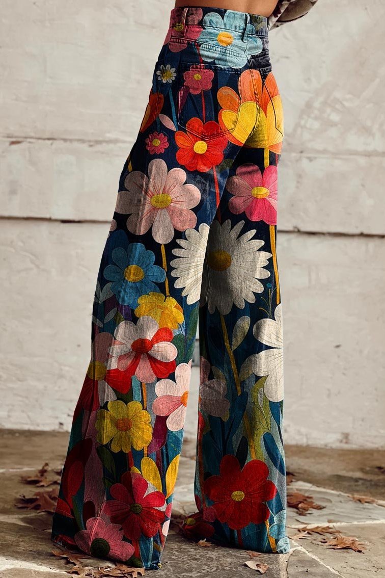 Women's Vintage Jeans Boho Print (2)