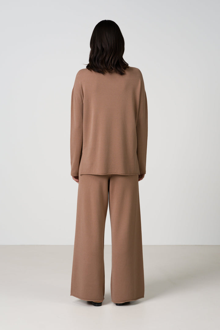 Women's Wide Leg Pants in Fine Knit (6)