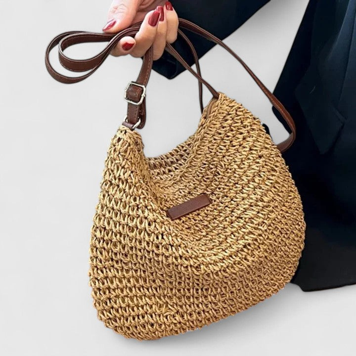 Women's Woven Structured Shoulder Bag for Summer (2)