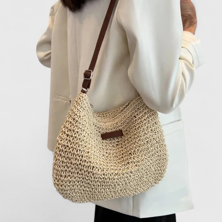 Women's Woven Structured Shoulder Bag for Summer (3)